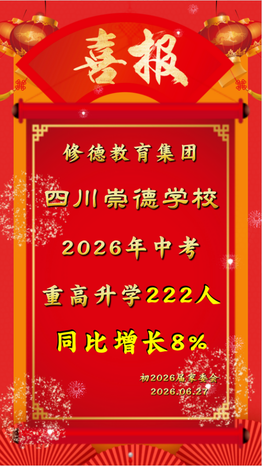 崇德学校2026年中考喜报
